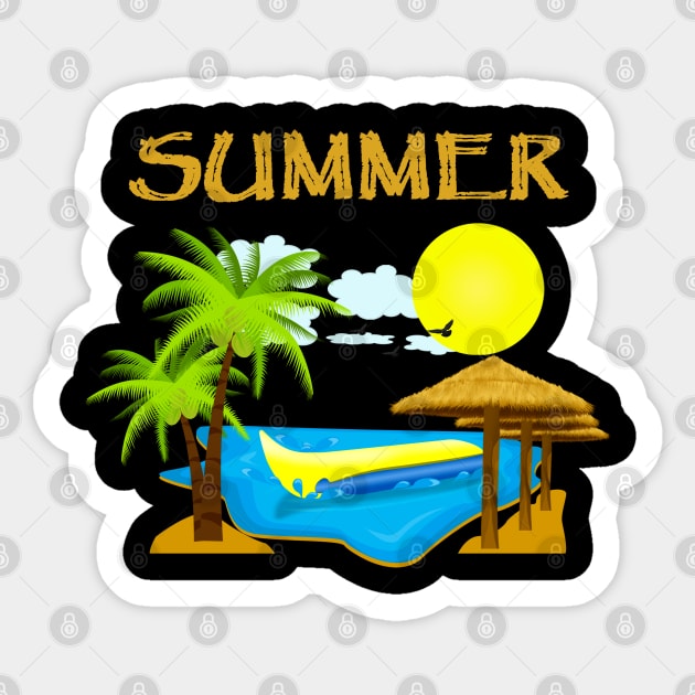 SUMMER HOLIDAY Sticker by canzyartstudio